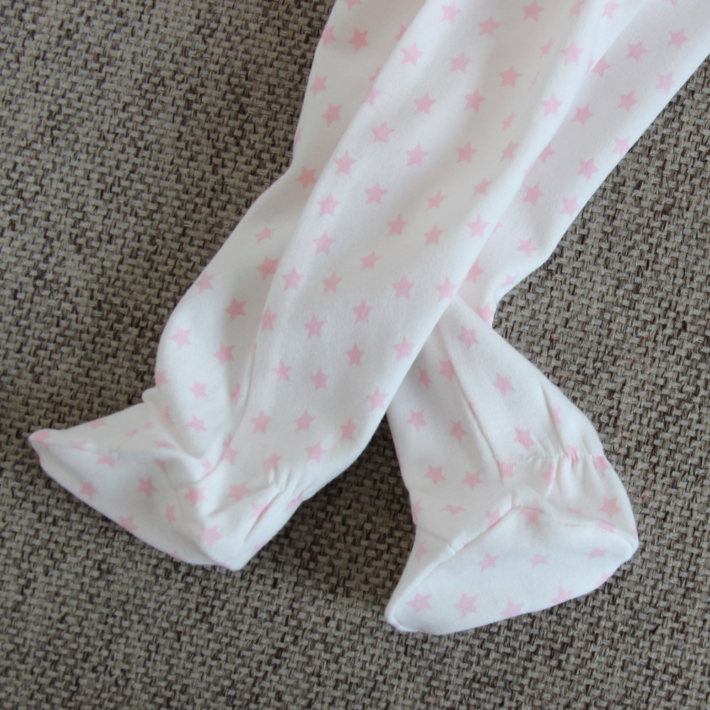 新生婴儿春秋薄款纯棉包脚裤宝宝连脚连袜裤大高腰护肚长裤打底