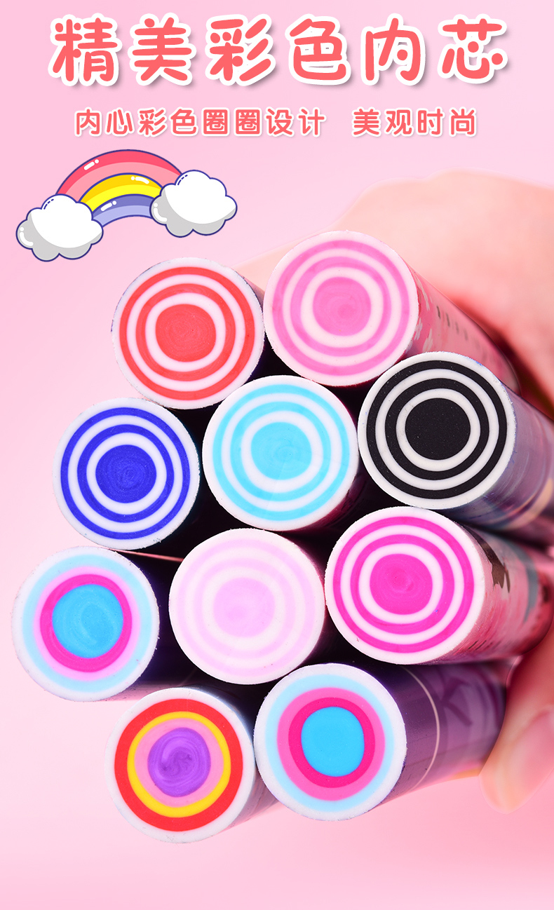 喻娄学生专用卡通可爱橡皮擦得干净不留痕无屑幼儿园儿童七彩色动物像