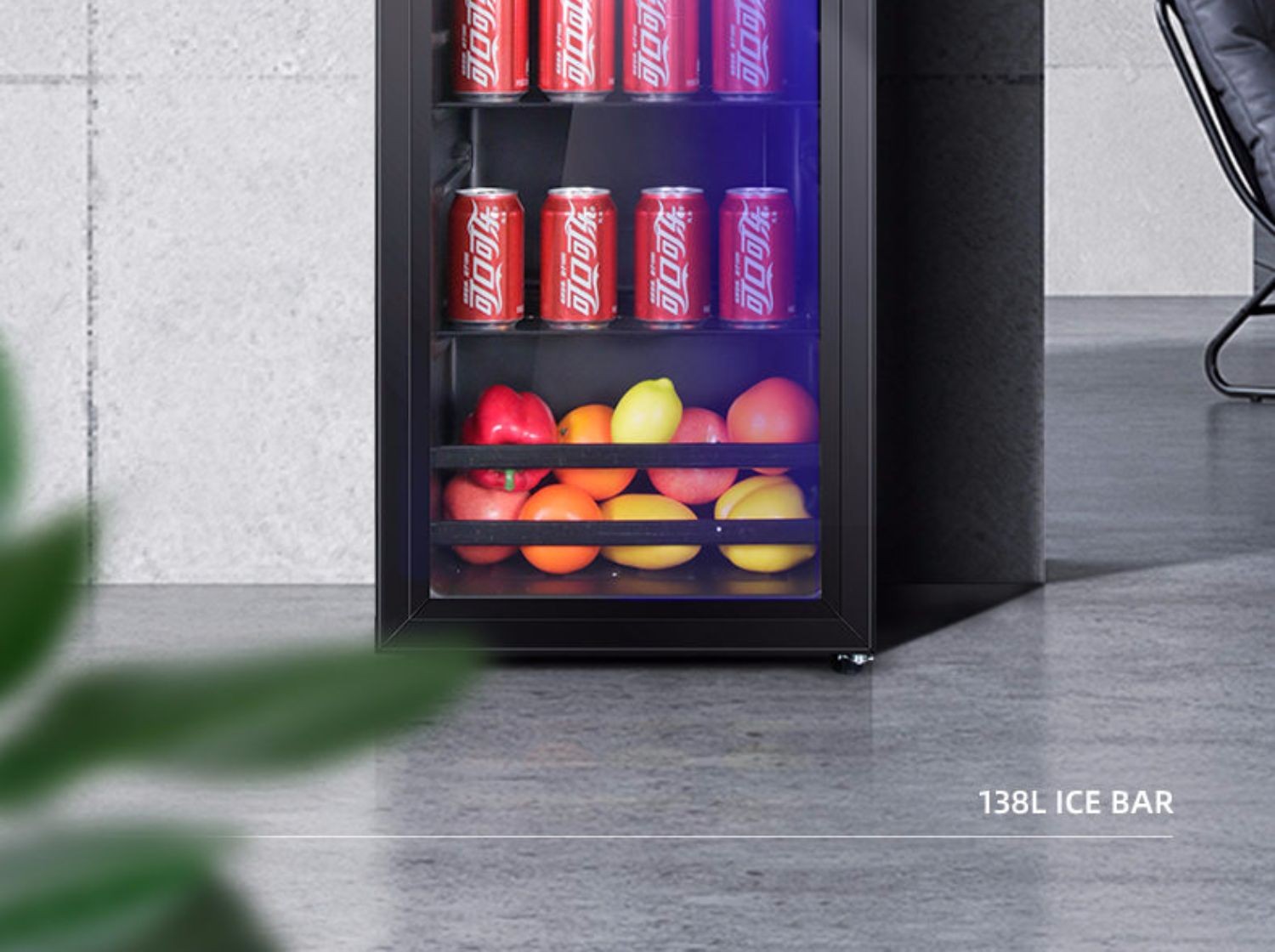 荣事达透明玻璃门冰箱茶叶保鲜柜单门小型欧式冰吧红酒柜办公室冷藏柜