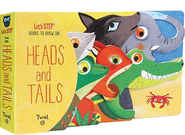 英文原版绘本headsandtails头和尾巴艺术造型纸板书儿童认知识物绘本