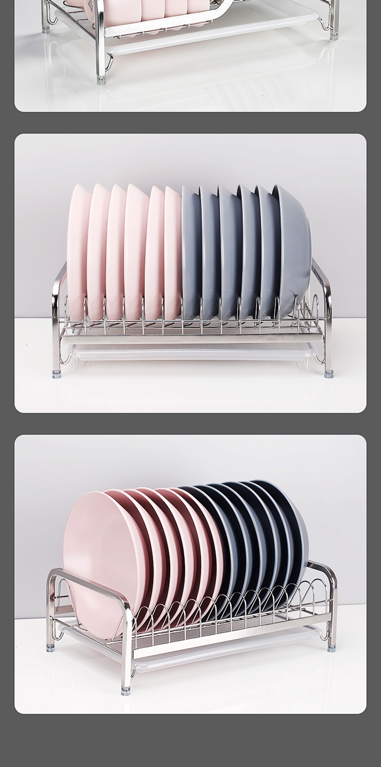 碗架厨房ciaa置物架单层沥水架碗碟架碗盘304不锈钢置晾放漏水篮碟架
