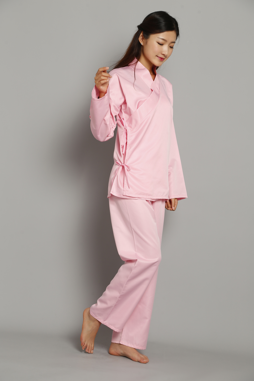 古装汉服中衣打底裤白色内衣寝衣睡衣男女襦裙贡缎套装里衣