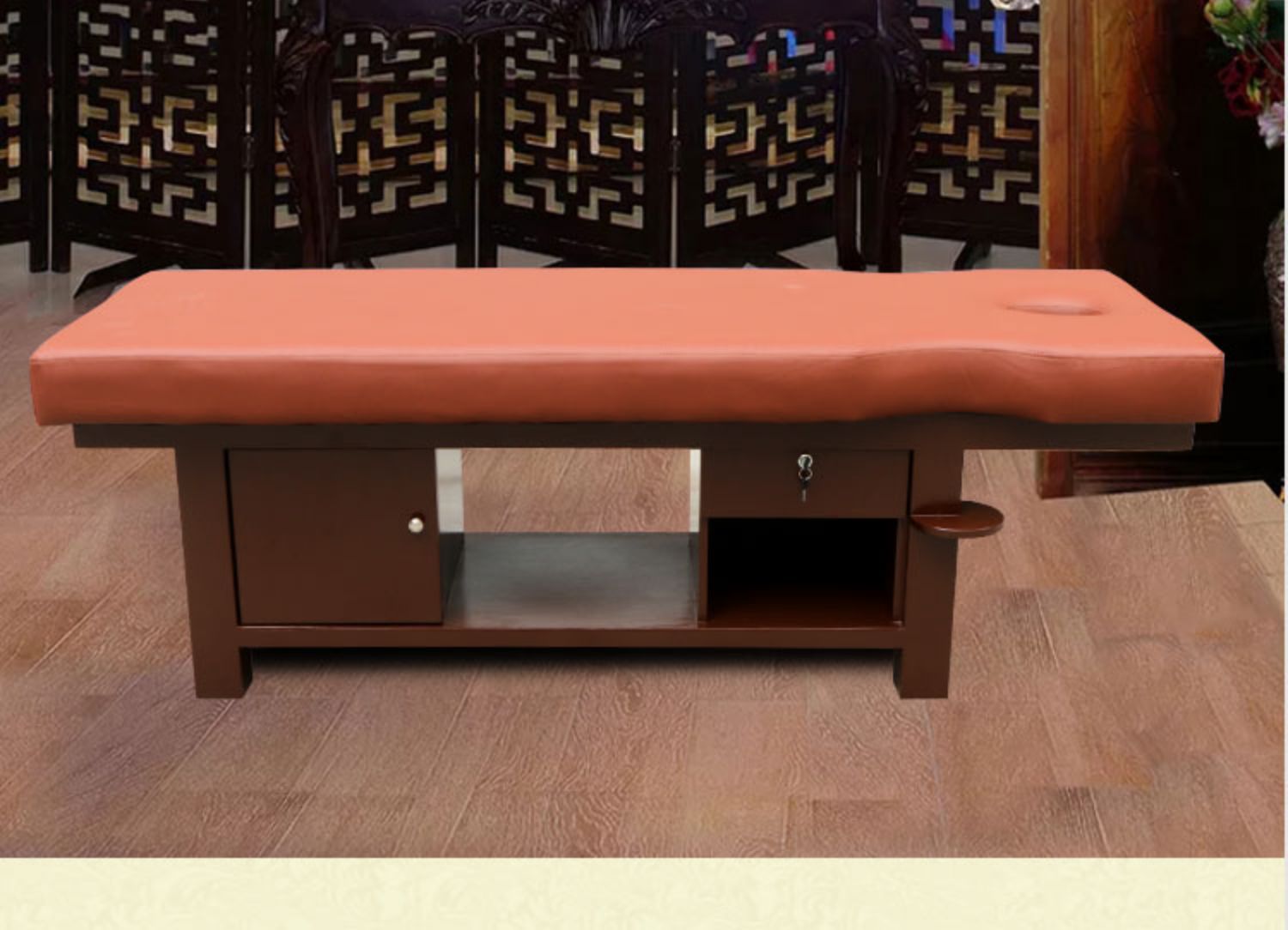 唐臻实木按摩床中医正骨艾灸诊疗带洞床院专用盲人推拿理疗床