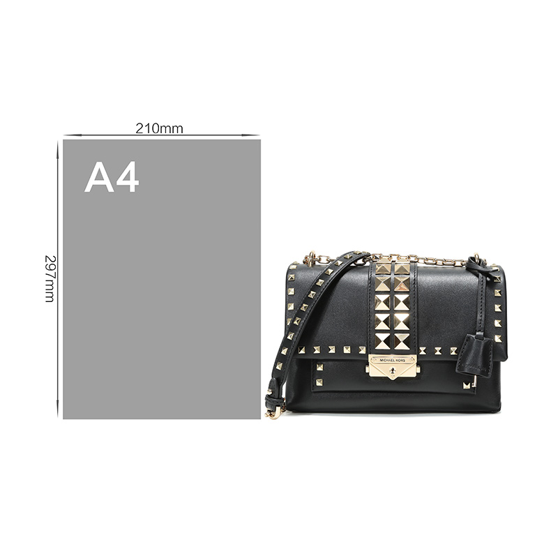 michaelkors迈克科尔斯mk女包牛皮中号铆钉手提单肩斜挎包30s9g0el6l
