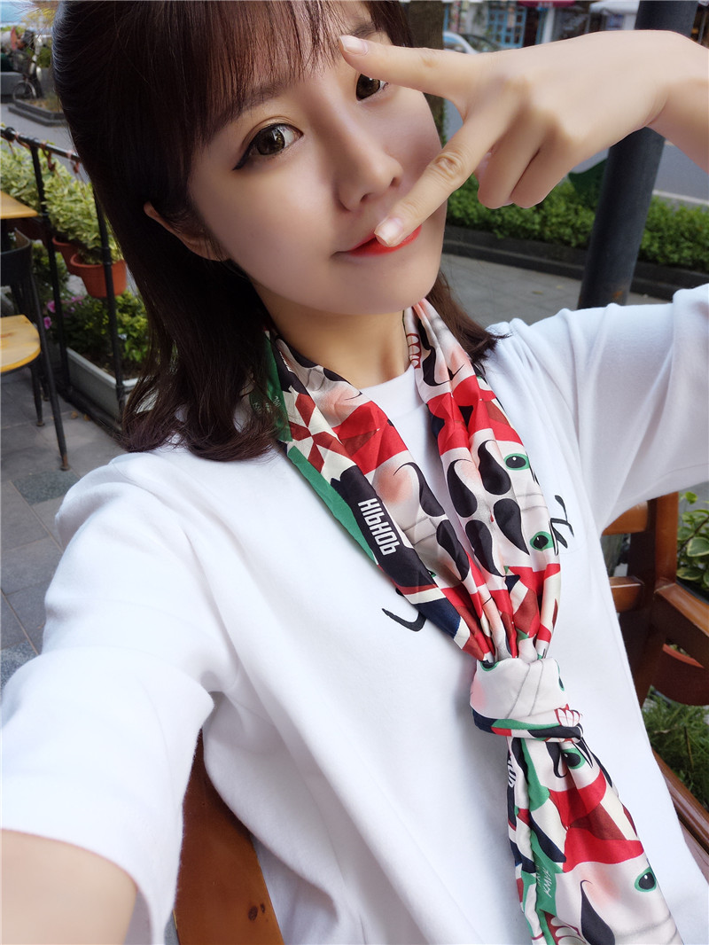 女士百搭围巾领巾头巾长巾配饰 大力水手