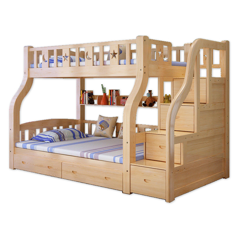 双层床上下床1米8 .高低床双层床上下床铺两层床松木母子床