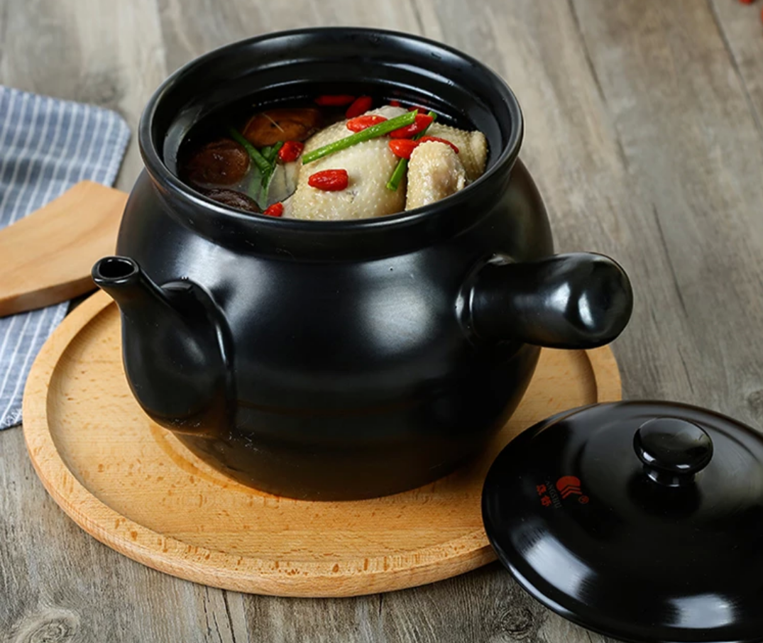 熬中医砂锅药灌陶瓷煎药沙锅药煲烘焙精灵家用煲汤锅陶瓷明火直烧16黑