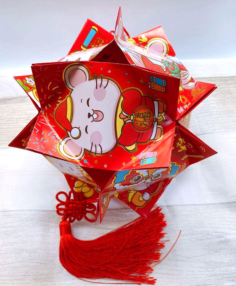 《新年元宵手工红包灯笼幼儿园diy亲子手工制作环保材料包手提灯笼