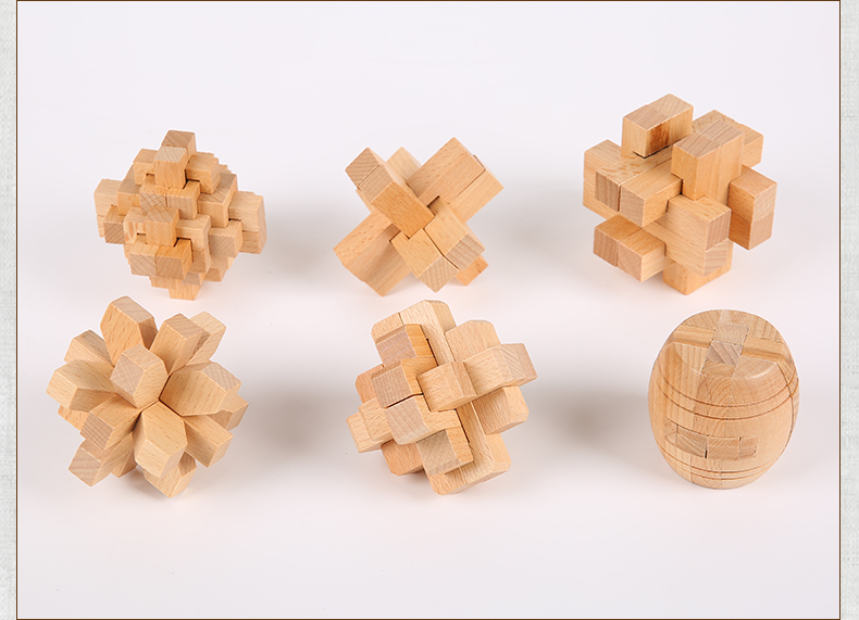 孔明锁右脑益智力开发八卦鲁榫卯结构班解锁儿童玩具木质传统原创