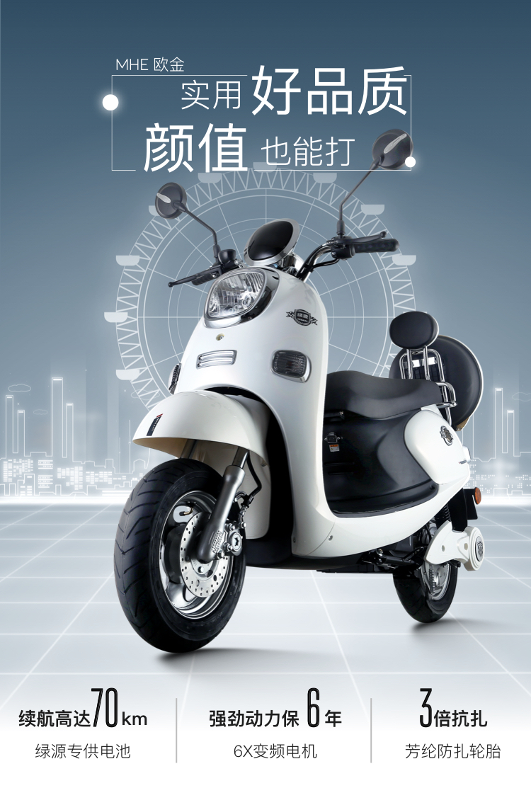 绿源(luyuan)电动车小龟王60v电动车电动轻便摩托车mhe男女通用电瓶车