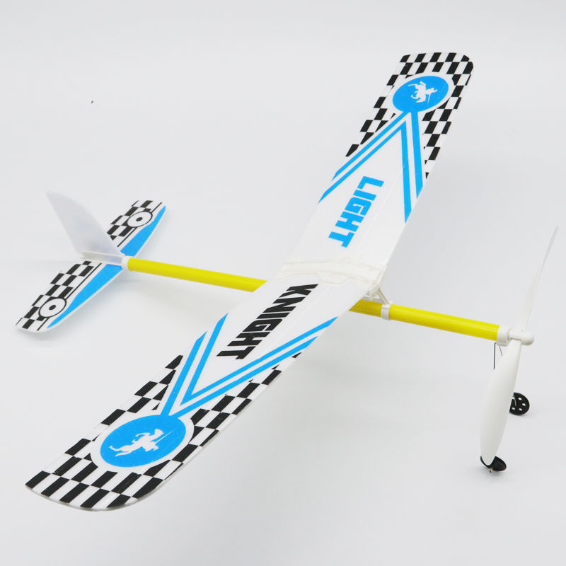 《轻骑士橡筋动力飞机益智拼装科教模型儿童玩具小学生全国赛 轻骑士