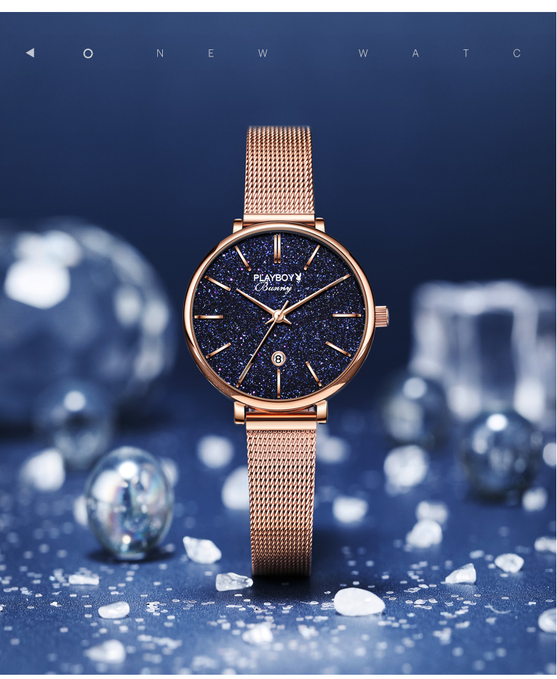 花花公子playboy正品手表满天星石英表女款十大时尚气质礼盒手镯腕表