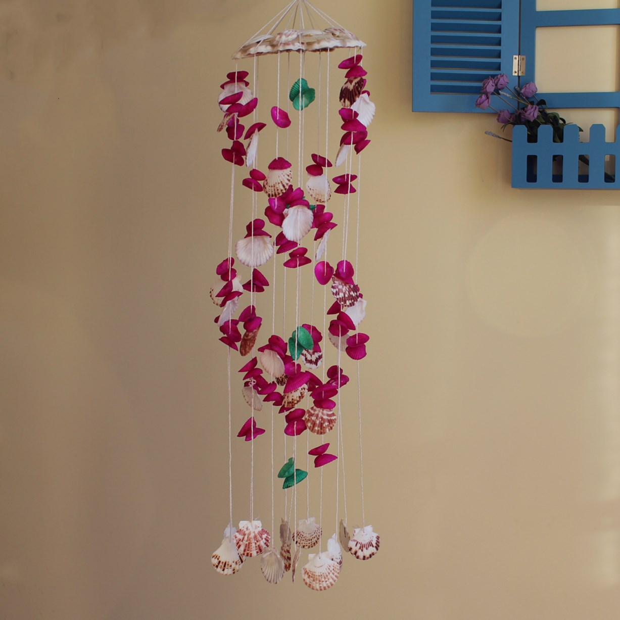 天然大海螺贝壳风铃创意情人节生日居家挂饰