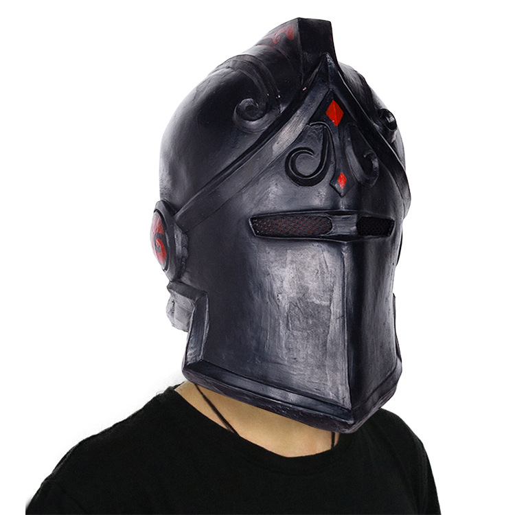 堡垒黑骑士面具之夜cos游戏角色扮演道具万圣节乳胶头套