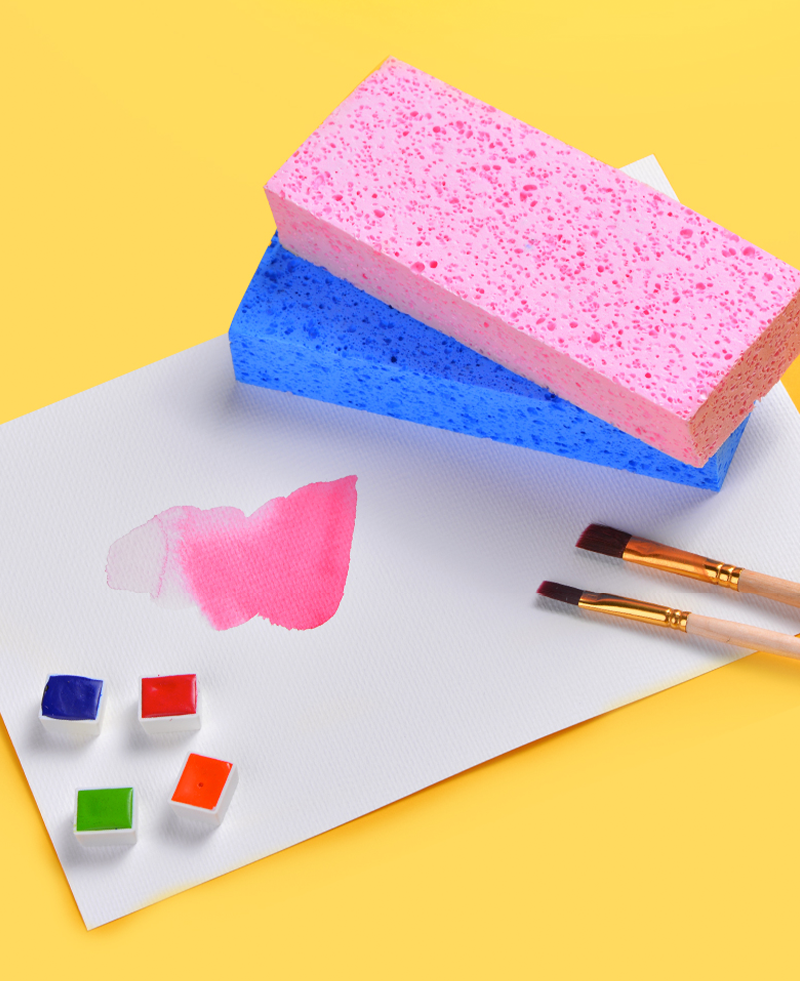 喻娄美术海绵吸水海绵水彩画水粉专用美术绘画专用初学者画画工具套装