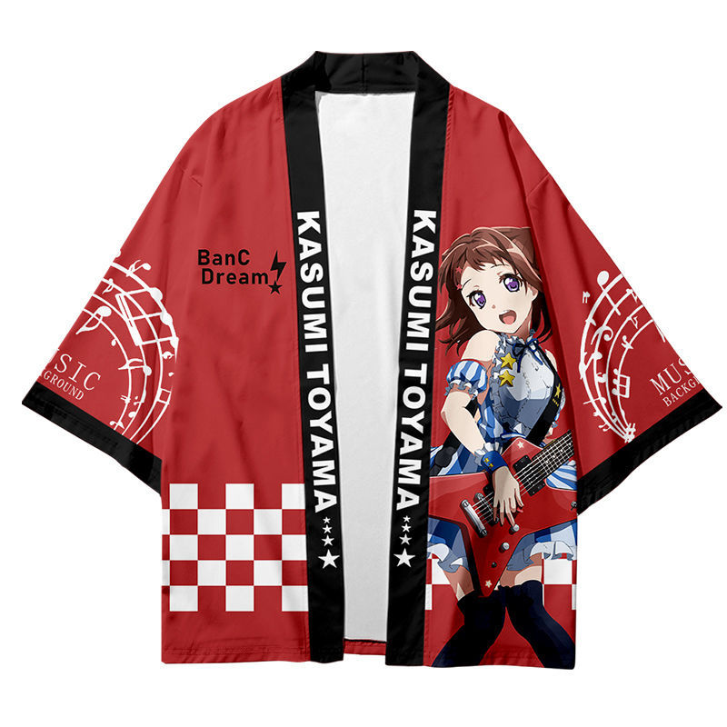 bangdream户山香澄二次元和风应援和服法披羽织外套动漫周边潮流2短裤