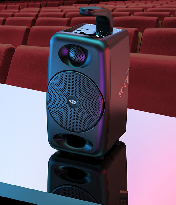 索爱(soaiy) 蓝牙音箱大音量户外广场舞音响家用超重低音炮便携式微信