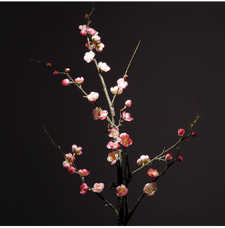 娅斯美娜花瓶/花艺 家装节 品牌直卖绢花仿真花 高仿真 干花花束梅花