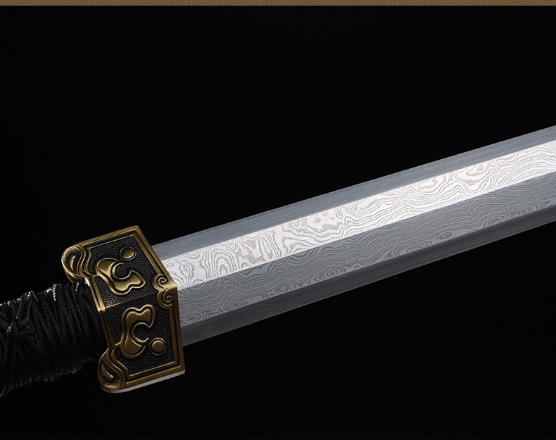 云纹汉剑八面汉剑花纹钢一体刀剑兵器硬剑龙泉沈广隆宝剑未开刃