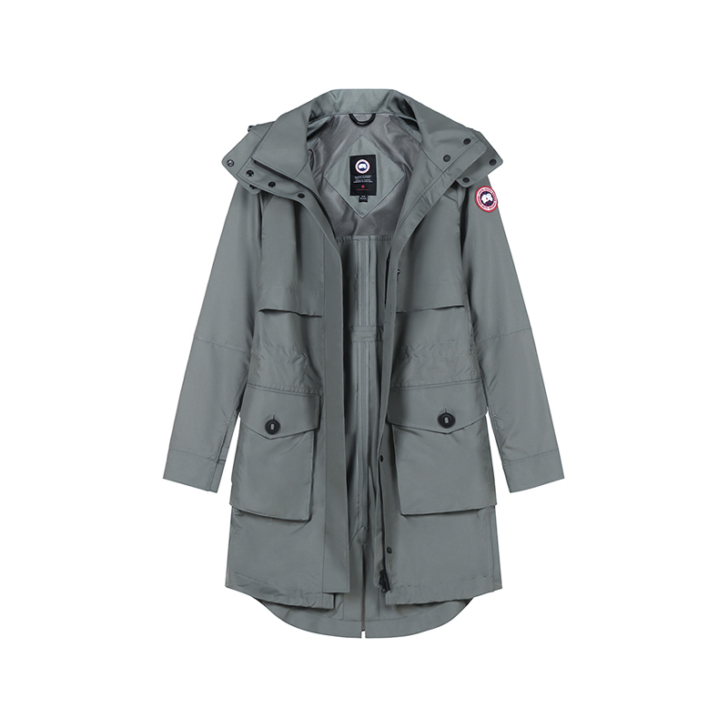 canadagoose加拿大鹅女士聚酯纤维cavalry连帽风衣外套2409l