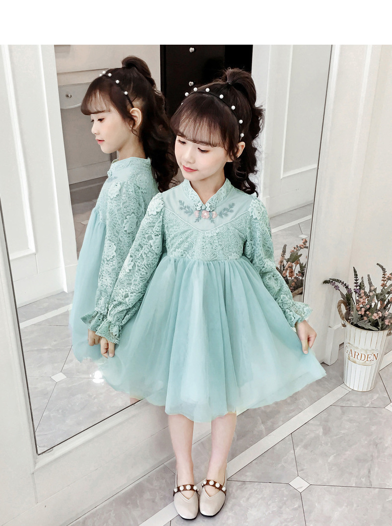 铭佳童话2019新款女童装儿童小孩韩版公主裙子中大童洋气长袖休闲潮