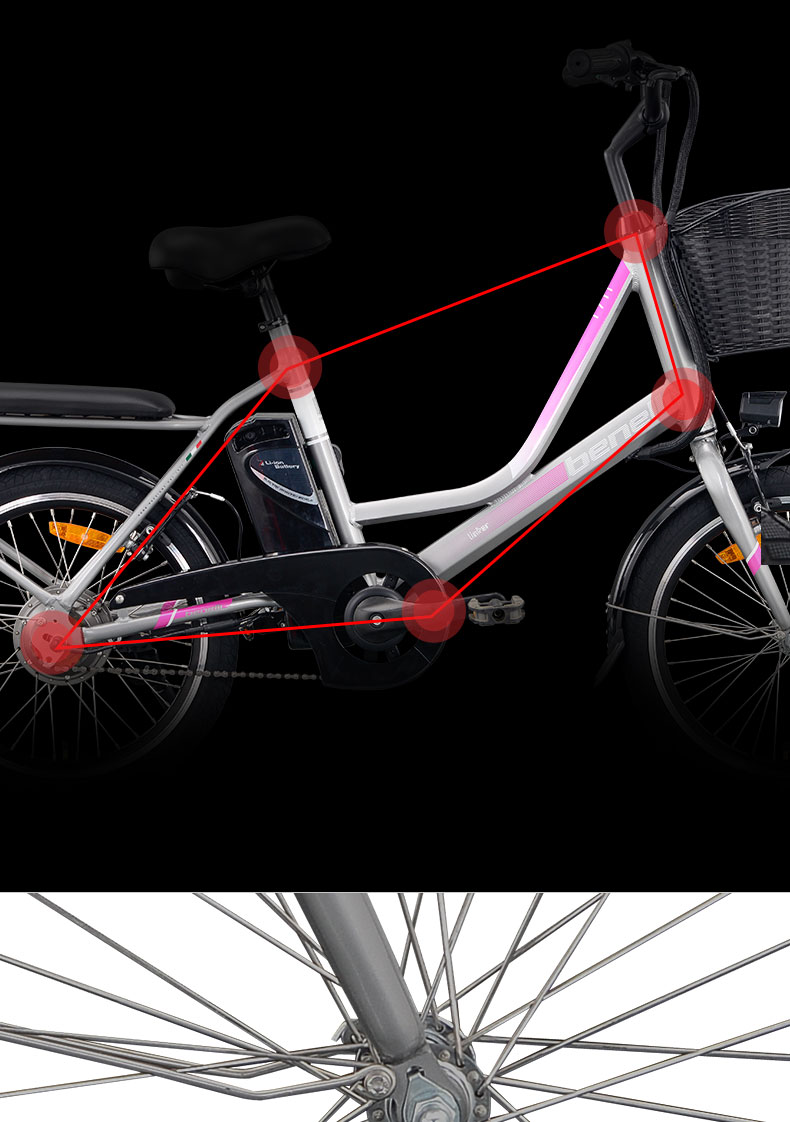 贝纳利benelli琳可城市版电动自行车电踏车电瓶车48v锂电池续航3570km