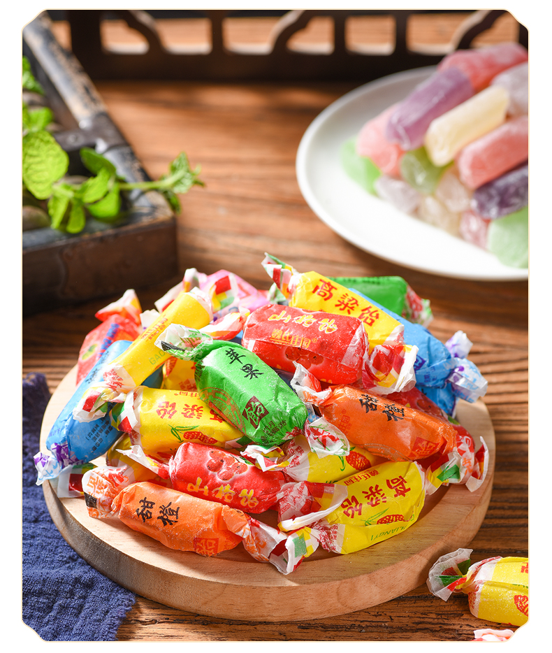 魏氏庄园高粱饴500g袋软糖拉丝糖老式网红糖果怀旧混合口味包装