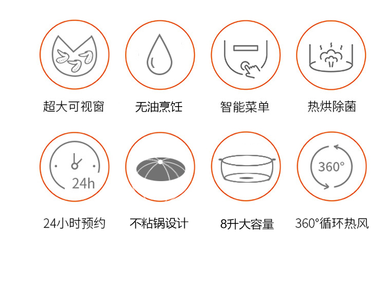 空气炸锅家用全自动多功能大容量无油电炸锅新款特价台湾6代定制商品