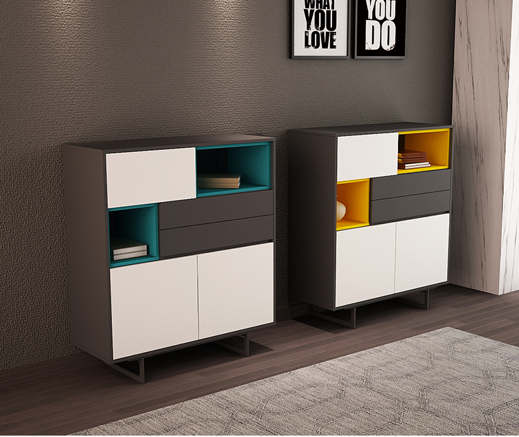 北欧客厅边柜创意多功能柜杂物餐边柜现代简约带抽屉小柜子储物柜