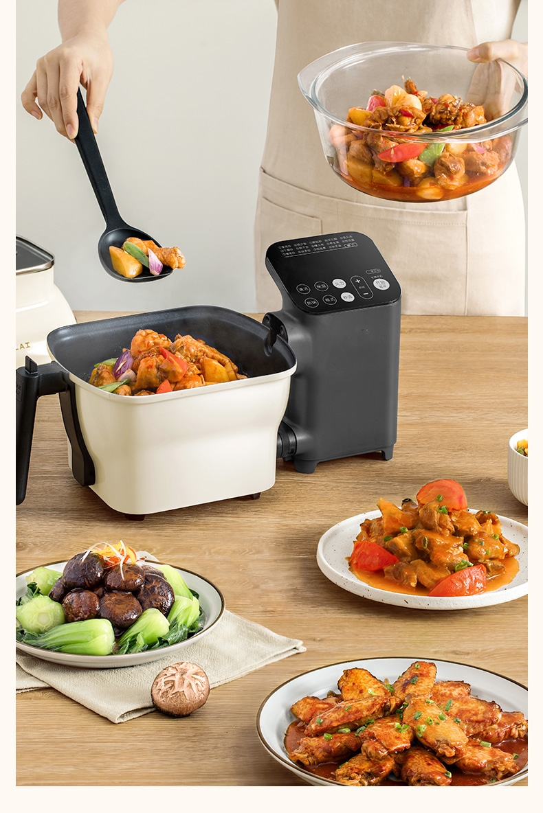 料理机全自动炒菜机时光旧巷炒菜机器人家用多功能烹饪炒锅料理机茶墨