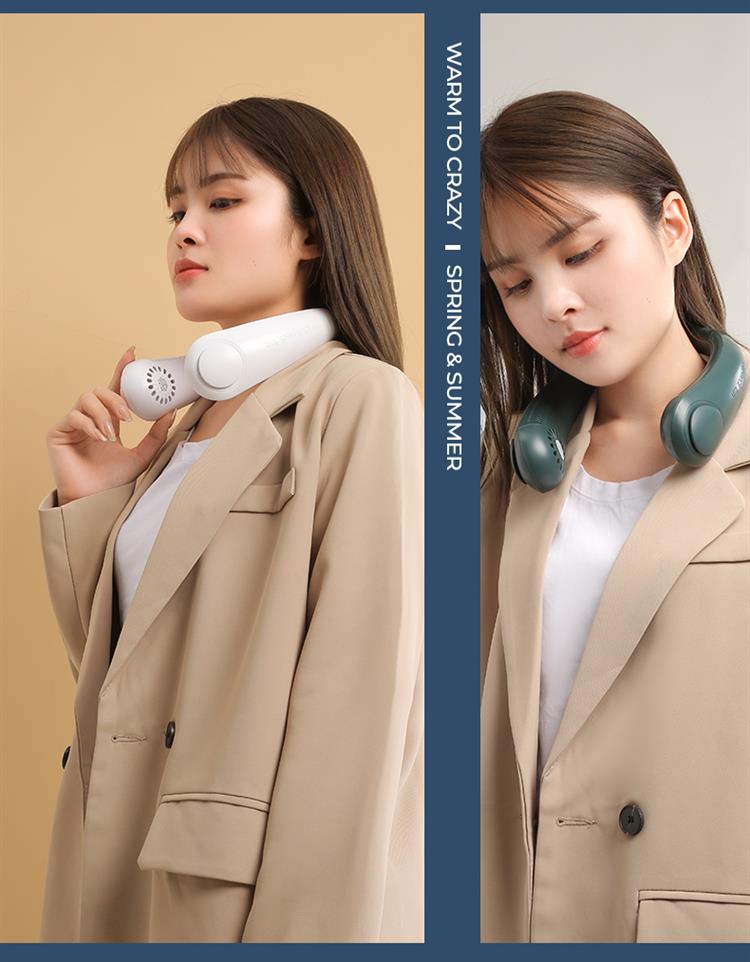 挂脖无叶小便携式迷你懒人静音充电式户外随身大风力头戴电扇