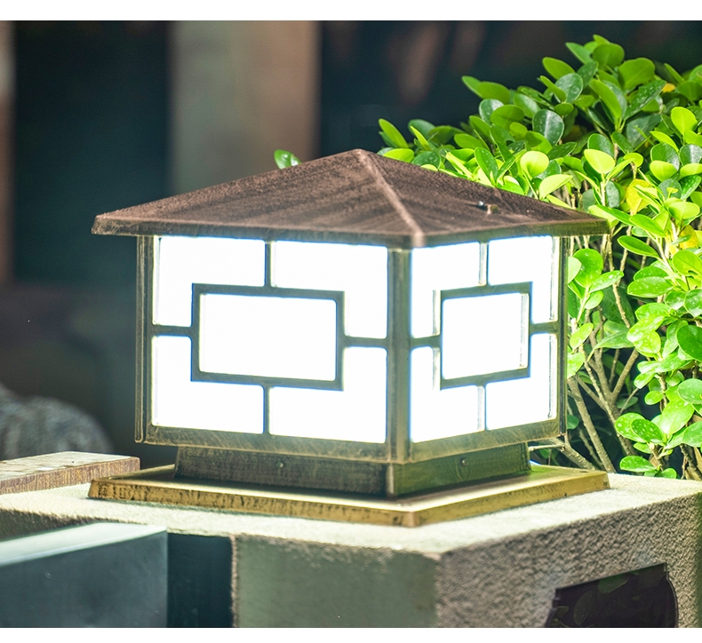 围墙柱头灯户外防水防锈古达大门柱子灯景观庭院灯具灯饰室外灯