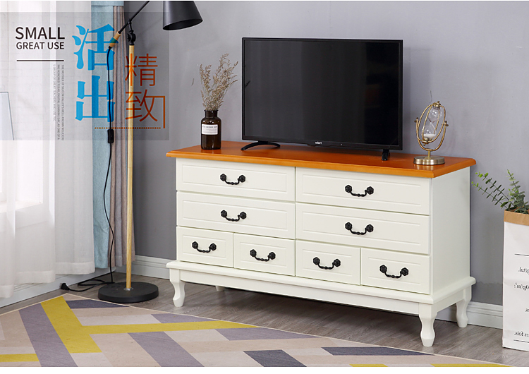 欧式实木客厅十八斗抽屉橱储物柜实木特价柜卧室电视柜12米定制虎腿