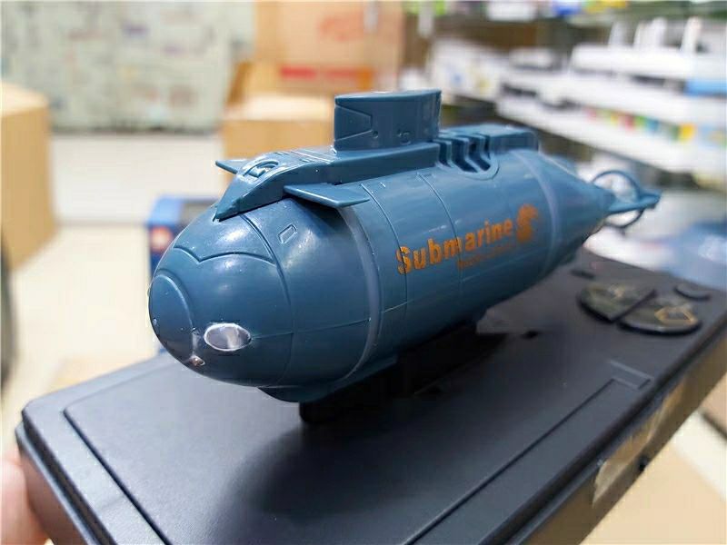 四通潜水艇黄色四六通迷你遥控潜水艇模型赛艇儿童核潜艇鱼缸玩具儿童