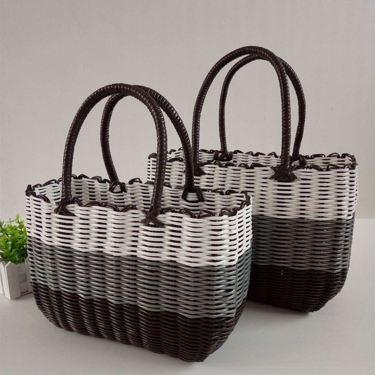 大号塑料编织菜篮子手提篮购物篮收纳筐洗澡篮宠物篮收纳篮浴筐女