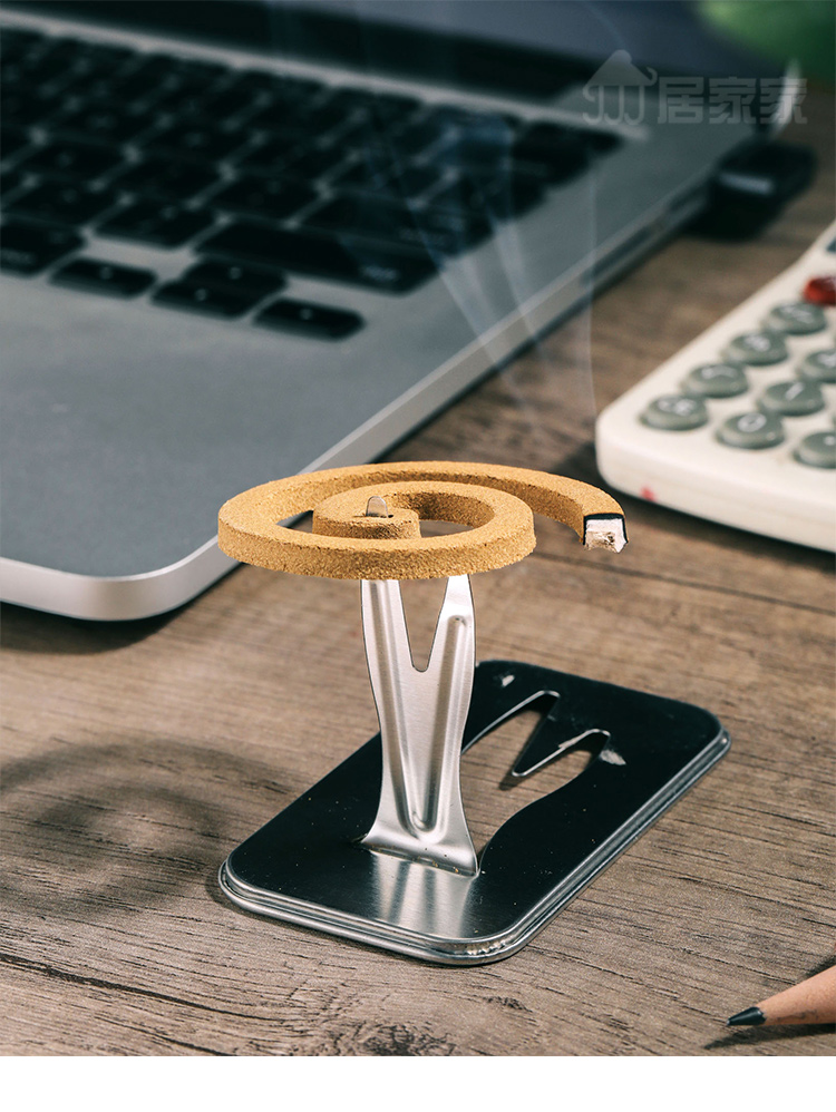 净也日本进口清香蚊香盘带蚊香架家用檀香室内驱蚊盘灭蚊植物盘香