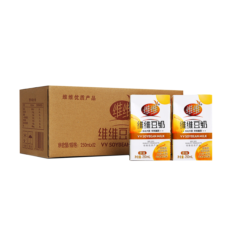 维维豆奶饮料原味250ml12盒装整箱营养早餐奶植物蛋白即饮品