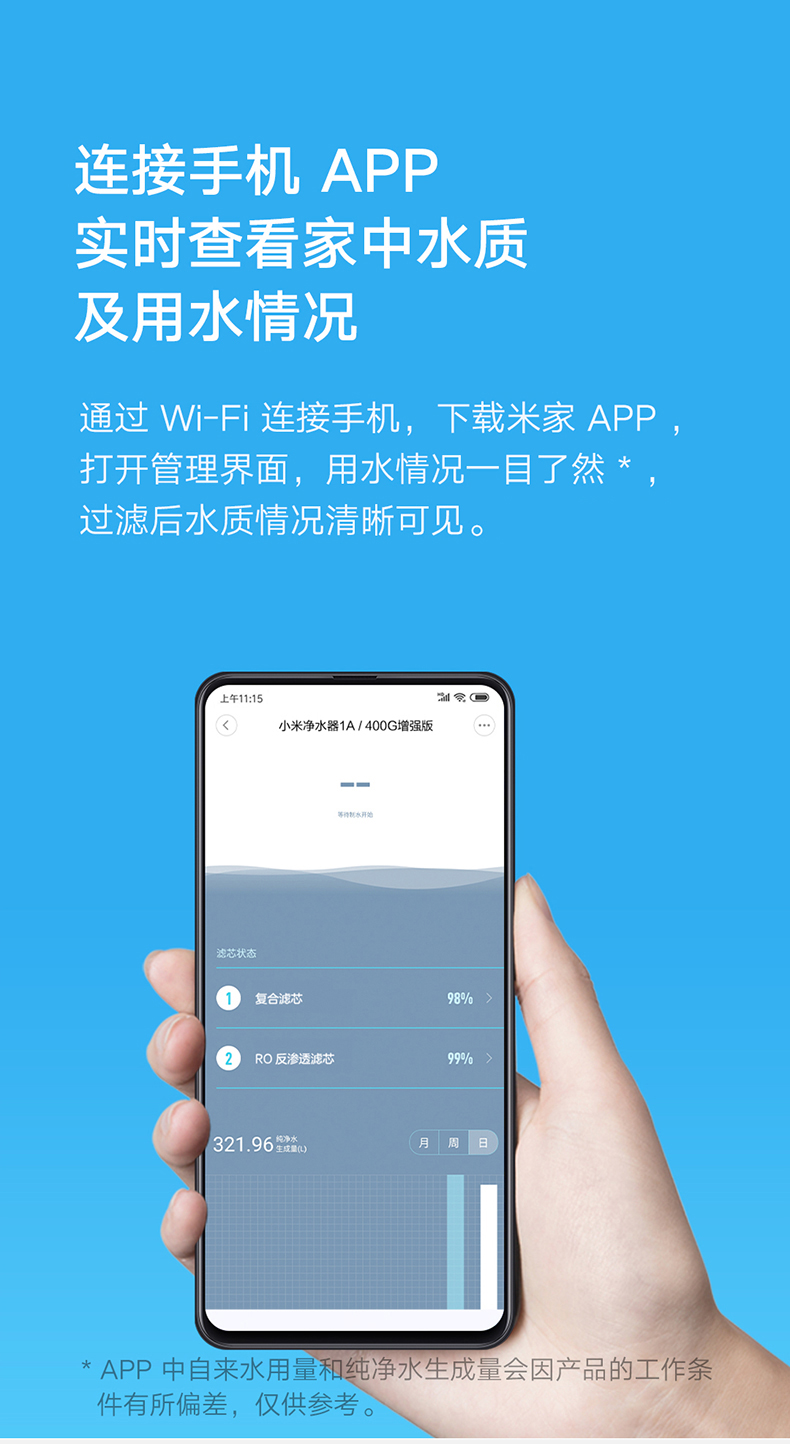 官方旗舰店小米净水器400g增强版厨下式厨房净水机400加仑大流量无罐