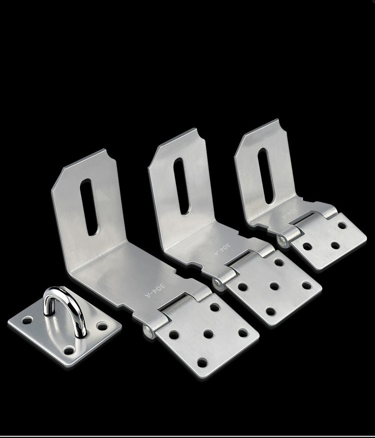 加厚不锈钢门搭扣挂锁抽屉锁门锁扣柜子房门直角移门插销90度锁扣敬平