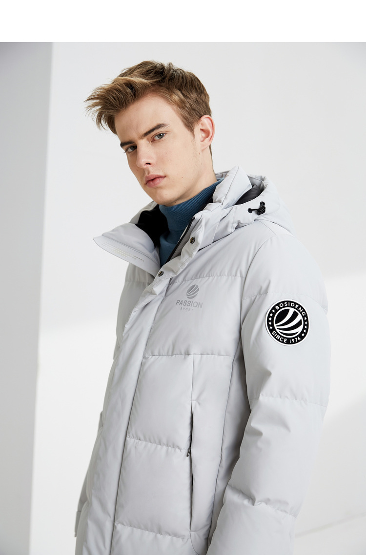 波司登新款男士冬季羽绒服时尚百搭外套长款