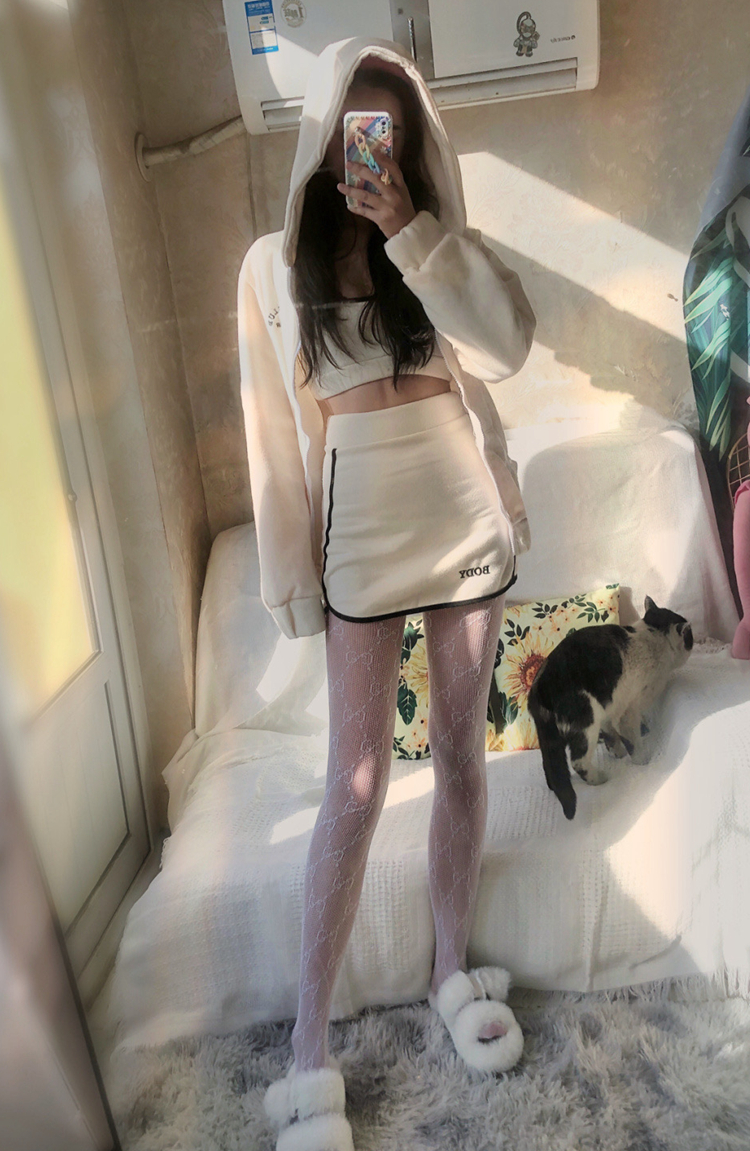 欧美字母丝袜黑色性感连裤网袜女薄款春秋季ins潮牌jk网红走秀款 小g