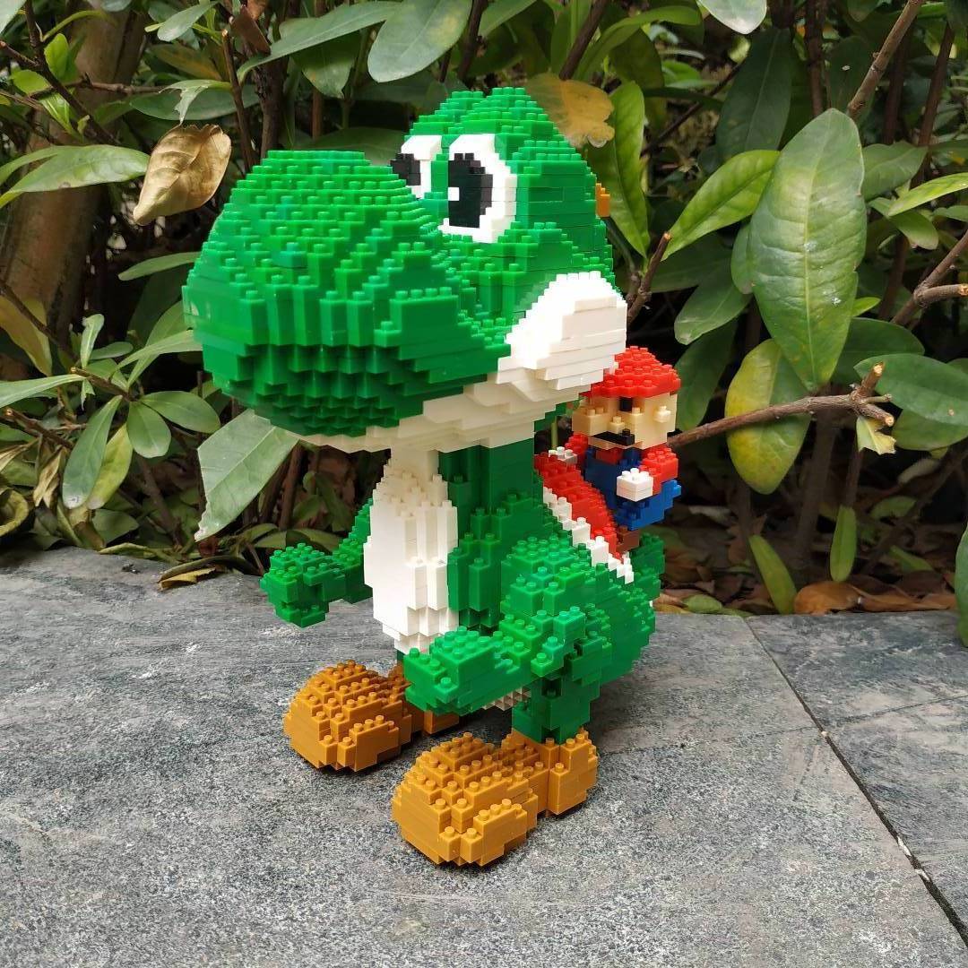 高难度立体拼图兼容乐高积木恐龙小颗粒益智拼装玩具男孩子串联红玛丽