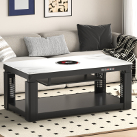 雪中情取暖桌烤火桌茶几一体电暖桌电暖炉客厅家用多功能电烤桌长方形电烤炉烤火炉电炉电暖器取暖器W25水晶浮雕1.2米