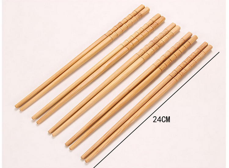 竹节筷子10双家用竹筷楠竹筷子无漆无蜡竹筷子家用竹筷子