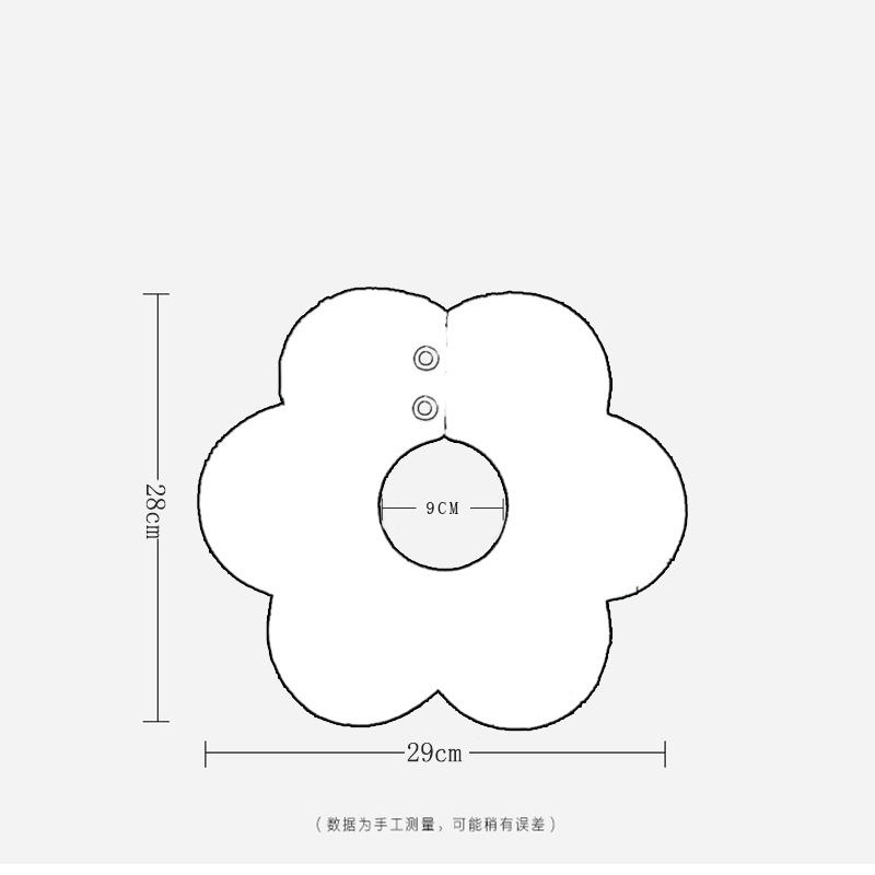 花瓣口水巾纸样尺寸图图片