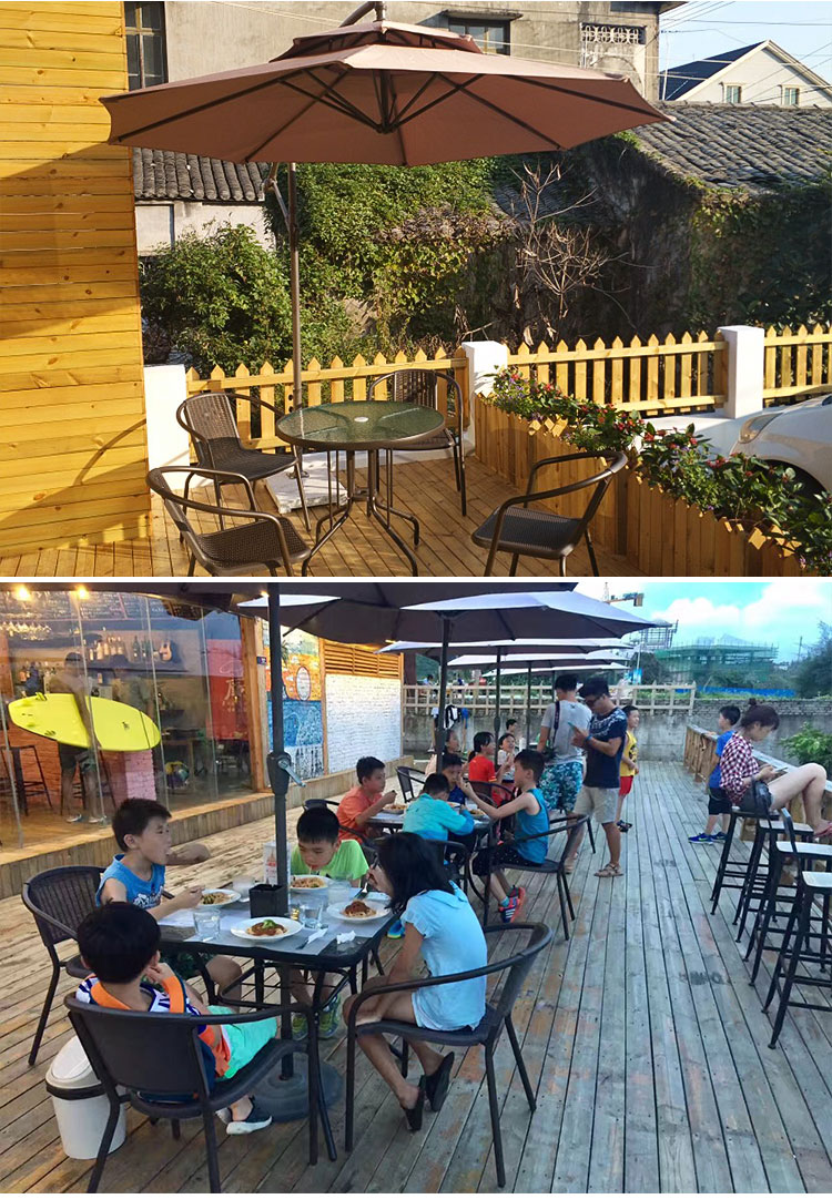 户外桌椅伞庭院花园休闲铁艺阳台藤椅三五件套奶茶店室外桌椅组合