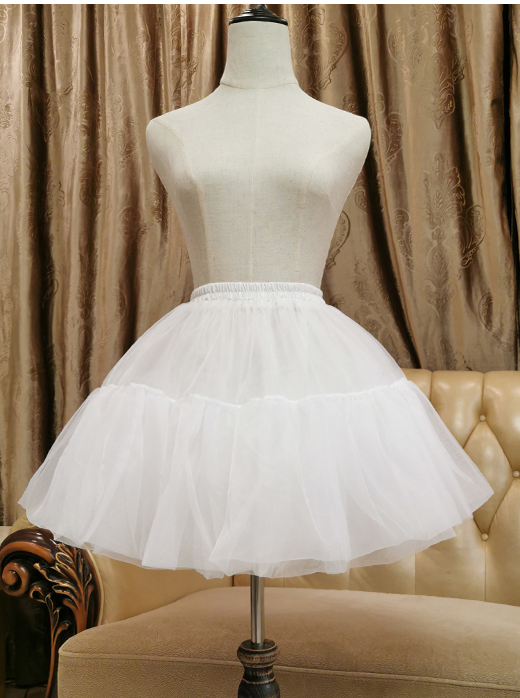 lolita裙撑洛丽塔aa日常无骨软纱卡门短款棉花糖云朵撑暴力裙撑