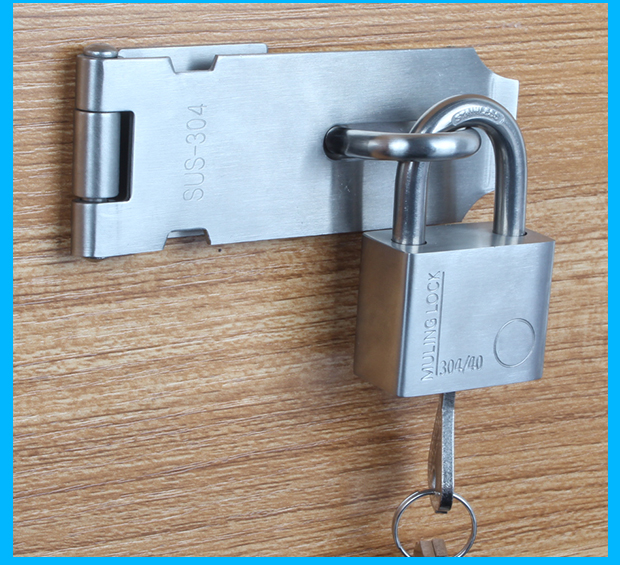 jing ping304不锈钢挂锁 防水防撬防盗挂锁户外门锁锁头 家用大号锁不