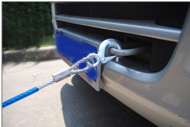 怡灵 汽车拖车绳拖车带汽车牵引绳拉车绳越野拖绳拉绳救援绳钢丝5吨4