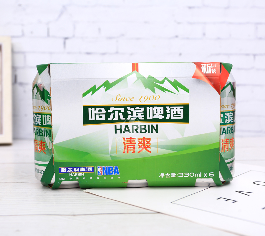 苏宁小店哈尔滨清爽啤酒330ml6罐